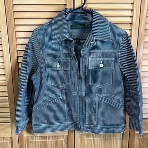 Ralph lauren denim striped jacket. Size L